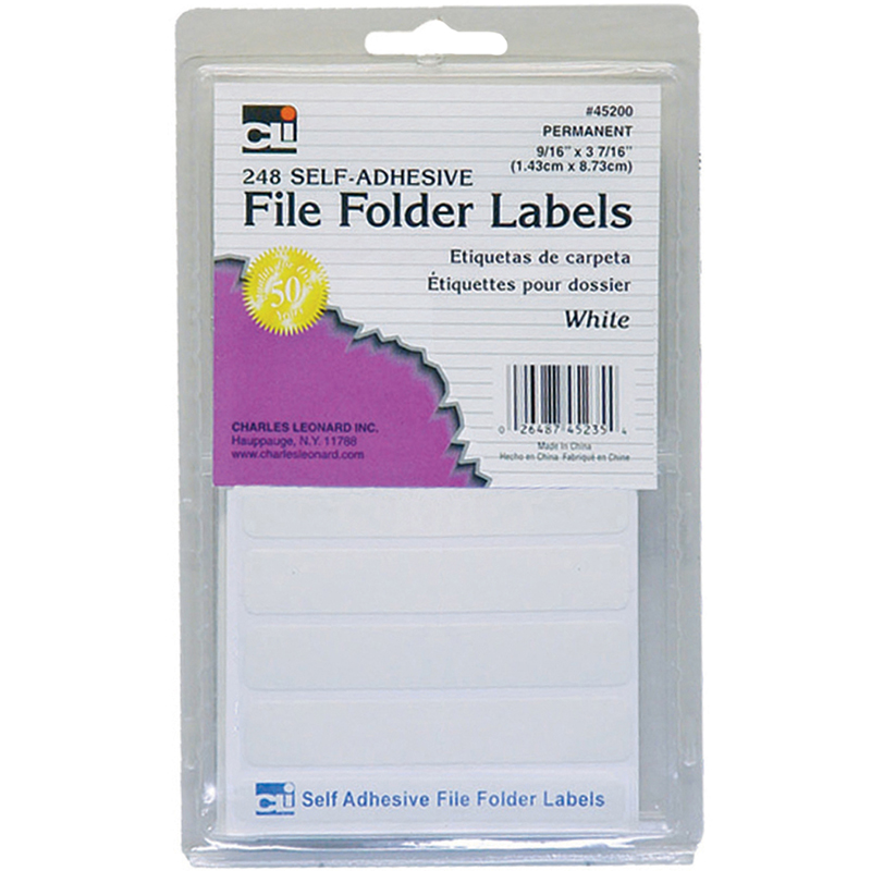 Picture of Charles Leonard CHL45235-12 File Folder Labels&#44; White - Pack of 12