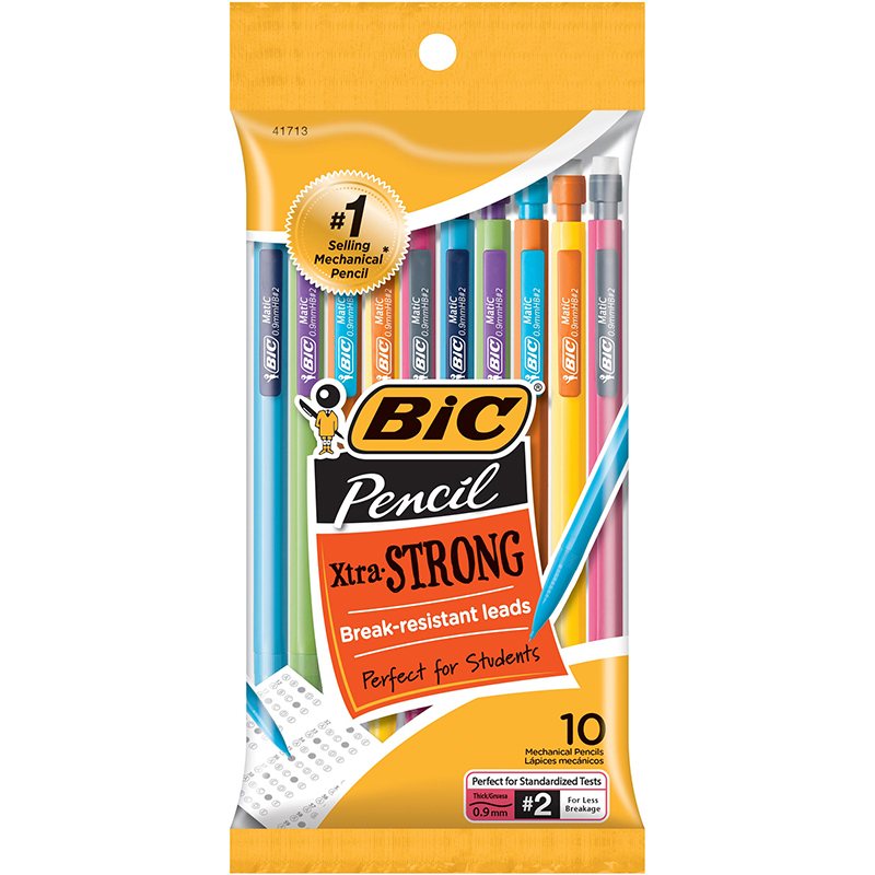 Picture of Bic USA BICMPLWP101BK-3 0.9 mm Mechanical Pencils - 10 Per Pack - Pack of 3