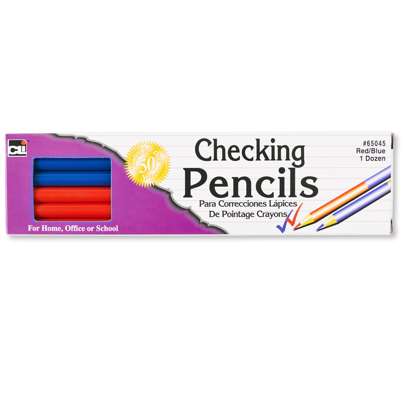 Picture of Charles Leonard CHL65045-6 Checking Pencils&#44; Red & Blue - 6 Dazon