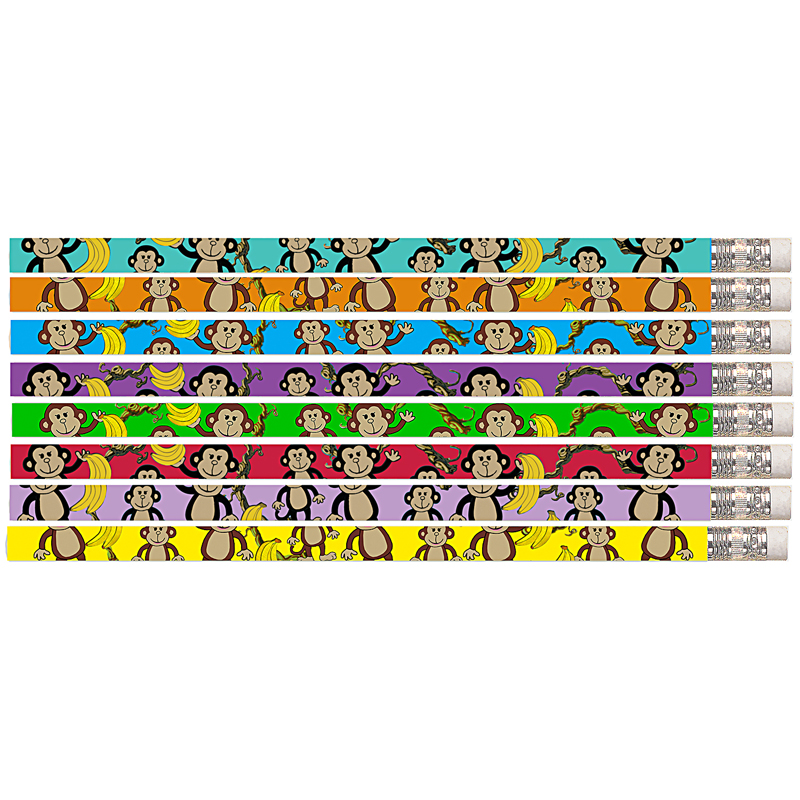 Dancin Monkey Motivational Fun Pencils - 12 Dazon