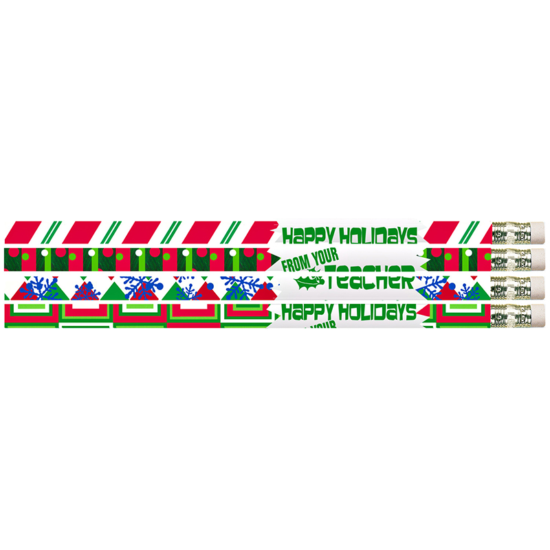 Happy Holidays From Your Teacher Pencils - 12 Dazon