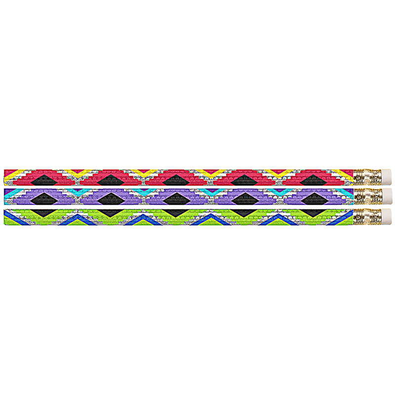 Geometric Glitz Pencils - 12 Dazon