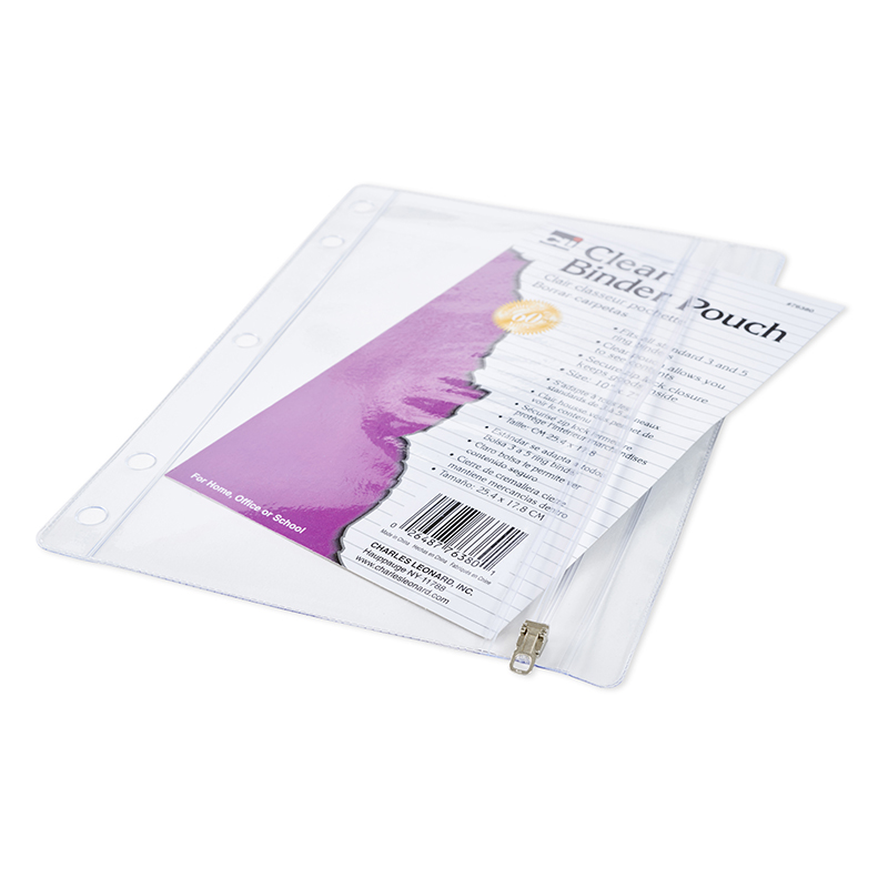 Picture of Charles Leonard CHL76380-24 Clear Vinyl Pencil Pouch - 24 Each