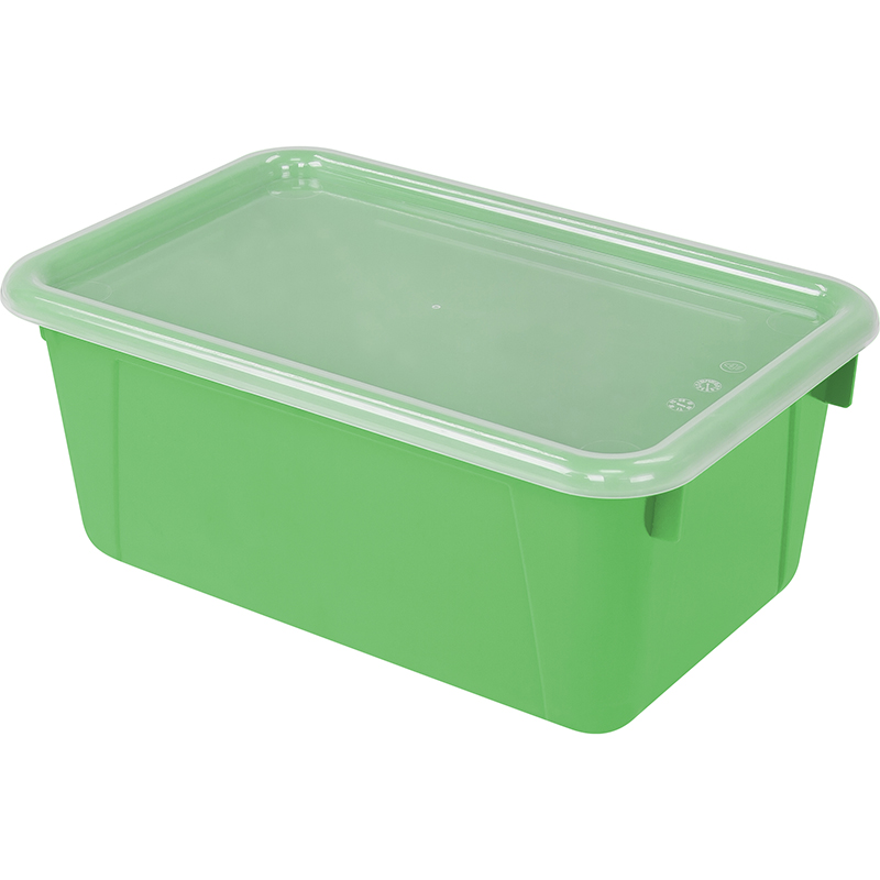 Picture of Storex Industries STX62409U06C-2 Small Cubby Bin with Cover Green Classroom - 2 Each