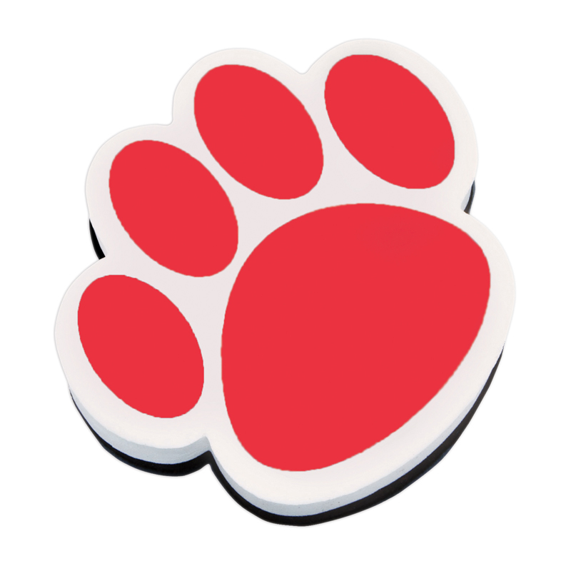 Picture of Ashley Productions ASH10003-6 Magnetic Whiteboard Eraser&#44; Red Paw - 6 Each