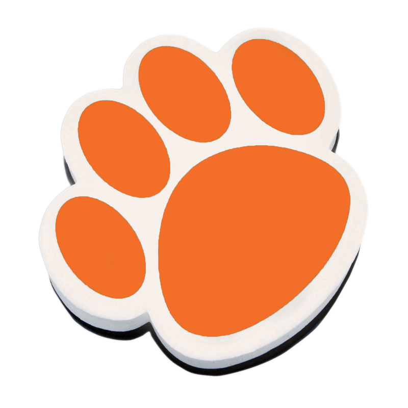 Picture of Ashley Productions ASH10006-6 Magnetic Whiteboard Eraser&#44; Orange Paw - 6 Each
