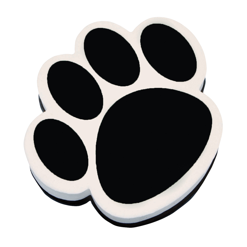 Picture of Ashley Productions ASH10017-6 Magnetic Whiteboard Eraser&#44; Black Paw - 6 Each