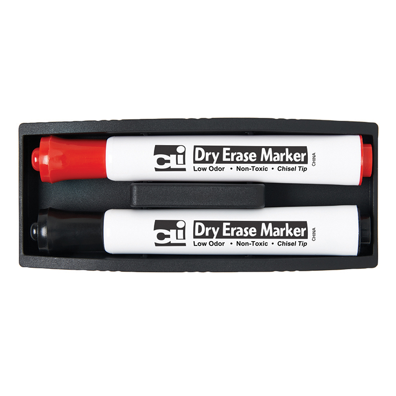 Picture of Charles Leonard CHL74532-6 Magnetic Whiteboard Eraser with Two Markers - 6 Each