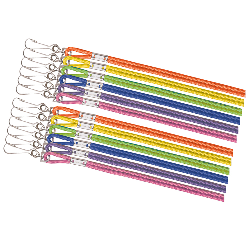 Lanyard Nylon 6 Assorted Neon Colors - 3 Dazon