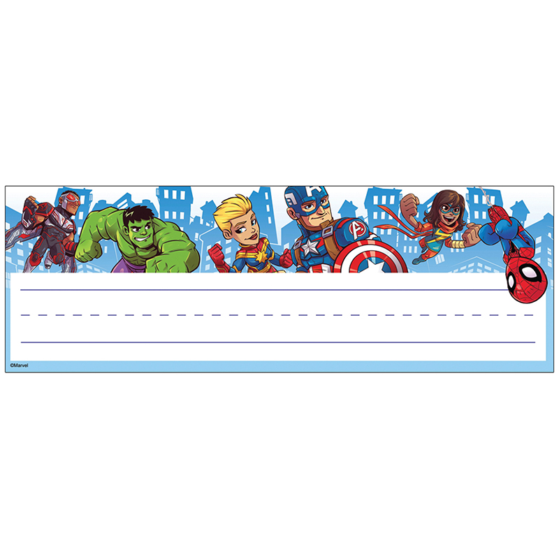 EU-833071-3 Marvel Super Hero Adventure Name Plates Self Adhesive - Pack of 3