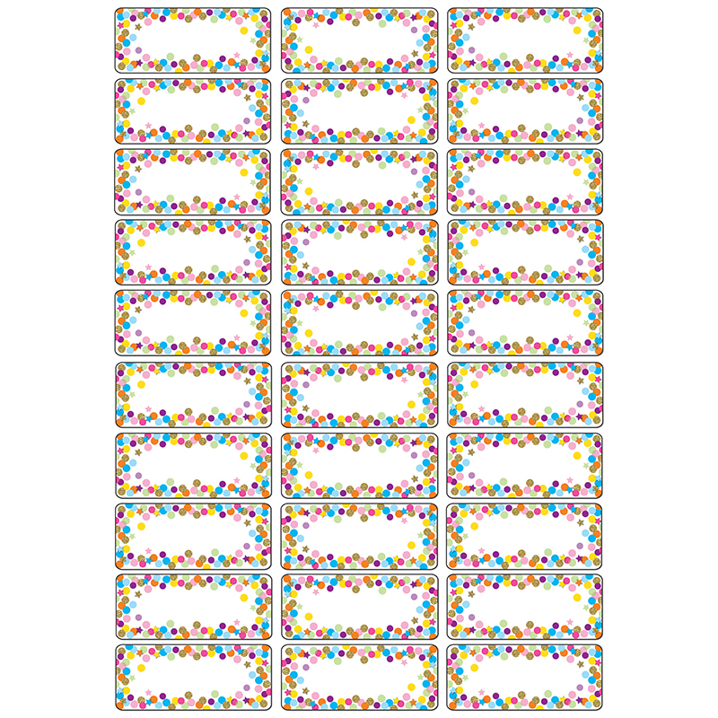 Magnetic Nameplates Confetti - 30 Piece - Pack of 3