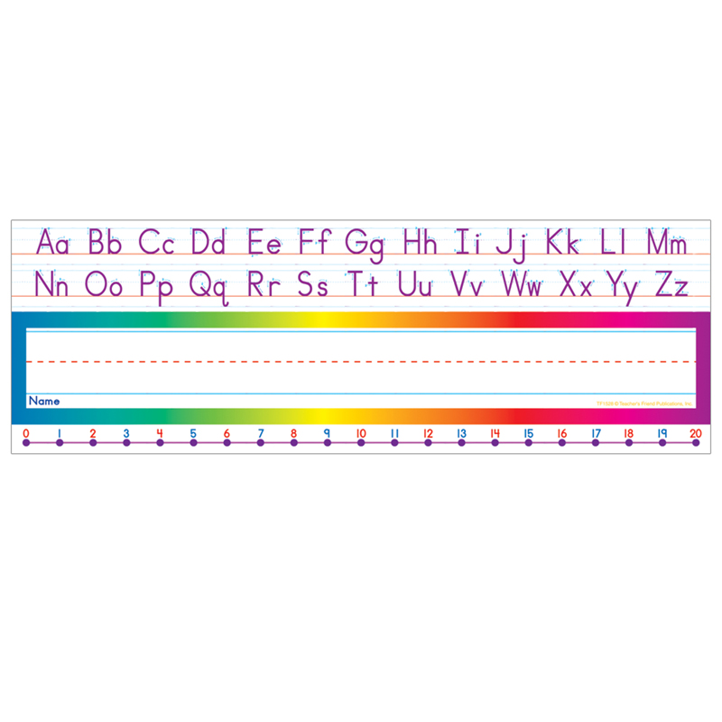 Scholastic Teaching Resources  Alphabet-Number Line Standard Name Plates - Pack of 3