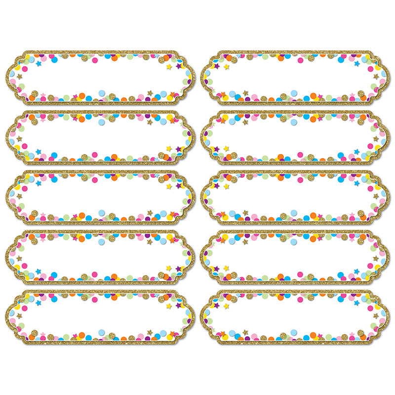 Picture of Ashley Productions ASH18101-6 Magnetic Nameplates Confetti - 10 Piece - Pack of 6