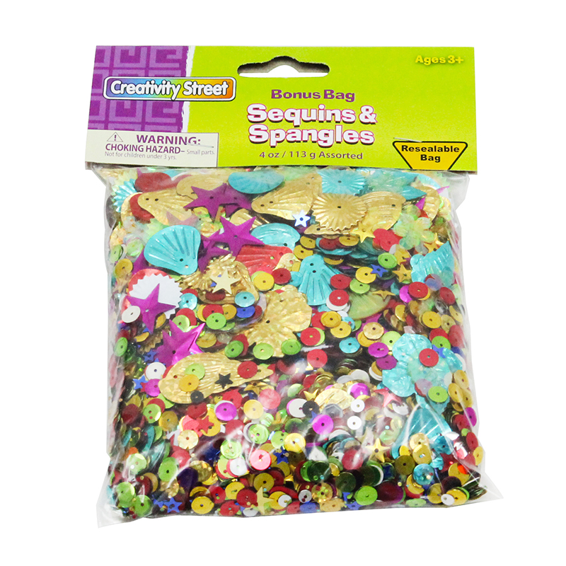 4 oz Creativity Street Sequins & Spangles - 3 Each