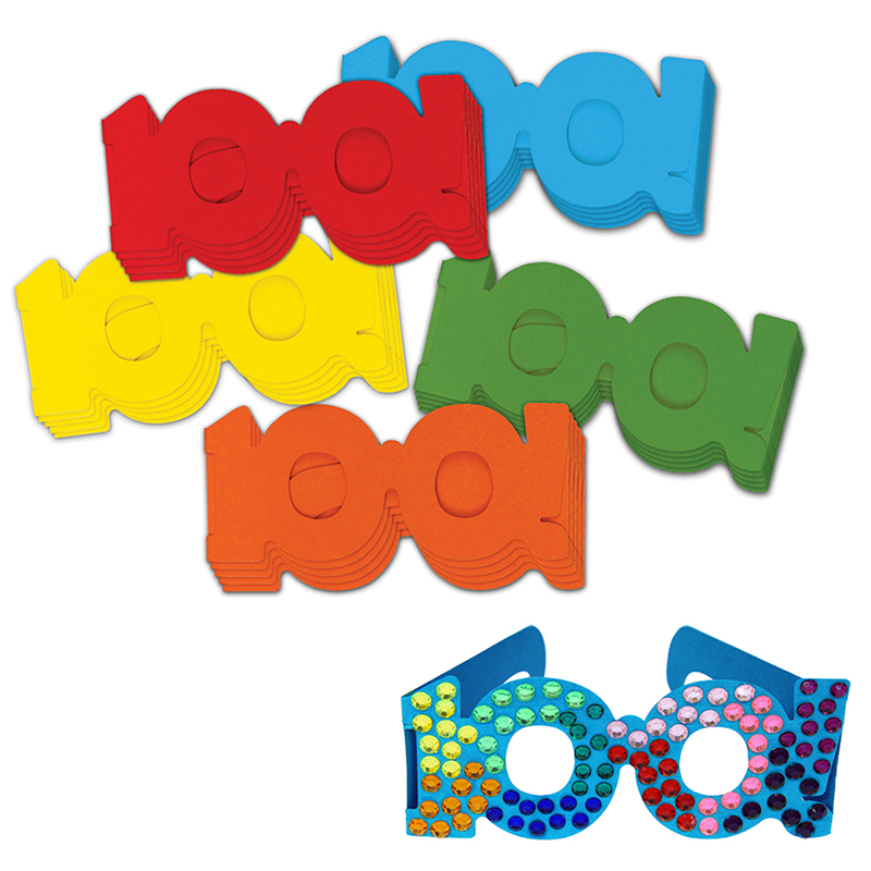 Creativity Street 100 Days Paper Glasses - Pack of 3