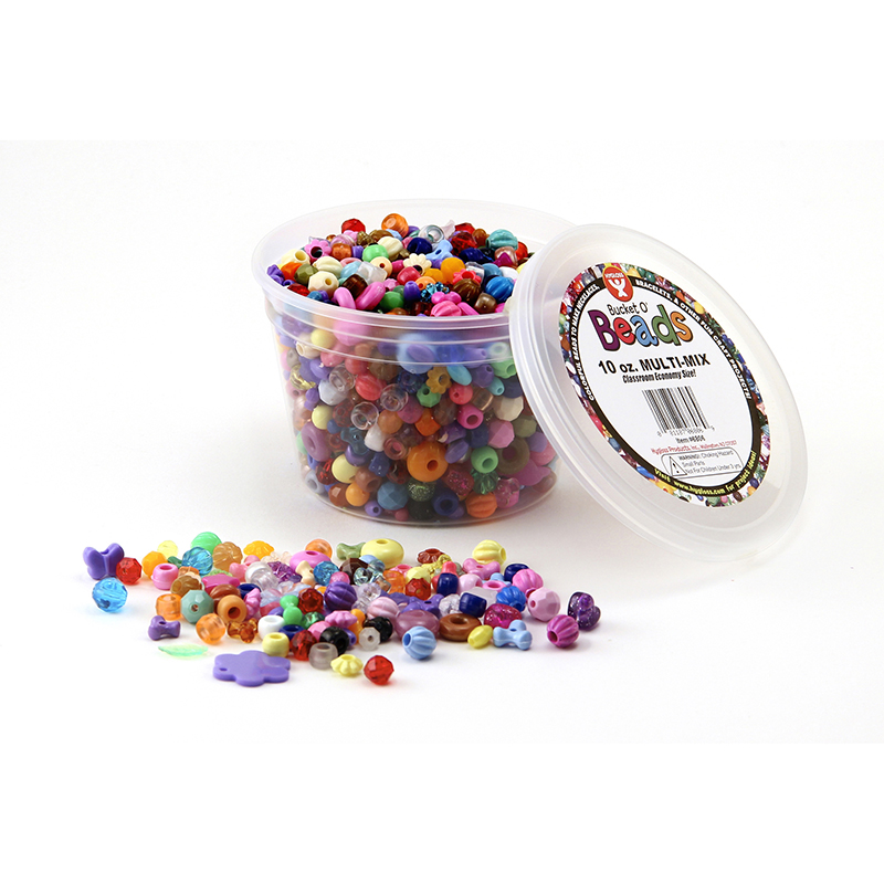 Picture of Hygloss Products HYG6806-3 10 oz Bucket O Beads Multi Mix - 3 Each