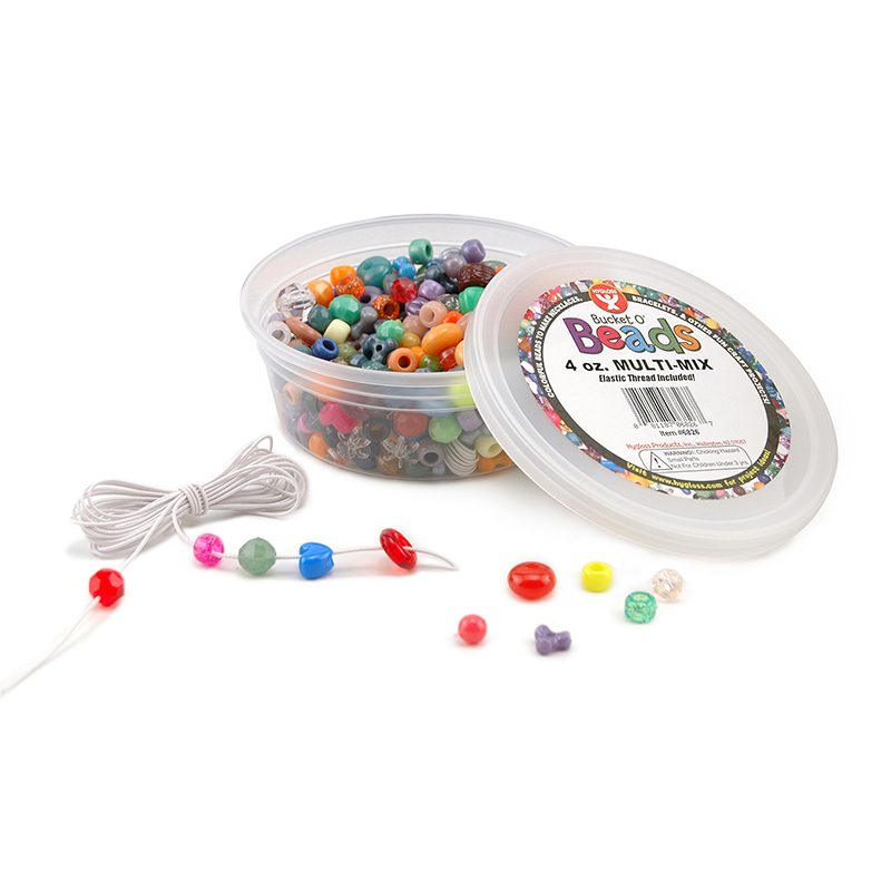 Picture of Hygloss Products HYG6826-6 4 oz Bucket O Beads Multi-Mix - Pack of 6