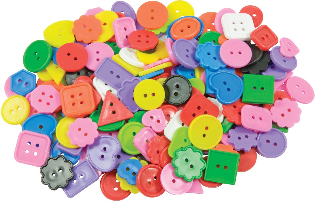Picture of Roylco R-2132-2 1 lbs Craft Buttons&#44; Assorted - Pack of 2