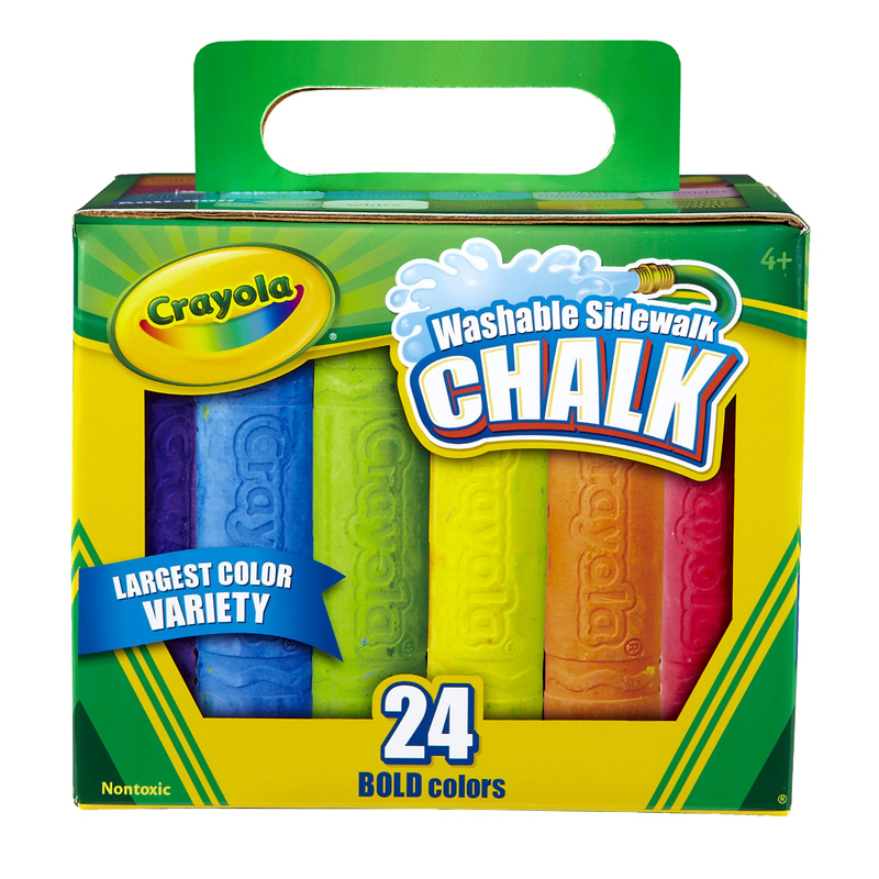 Picture of Crayola BIN512024-4 Washable Sidewalk Chalk - 24 Count - Box of 4