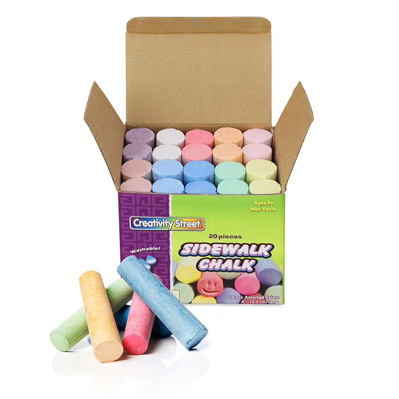 Pacon  Creativity Street Sidewalk Chalk - 20 Pieces - Box of 6