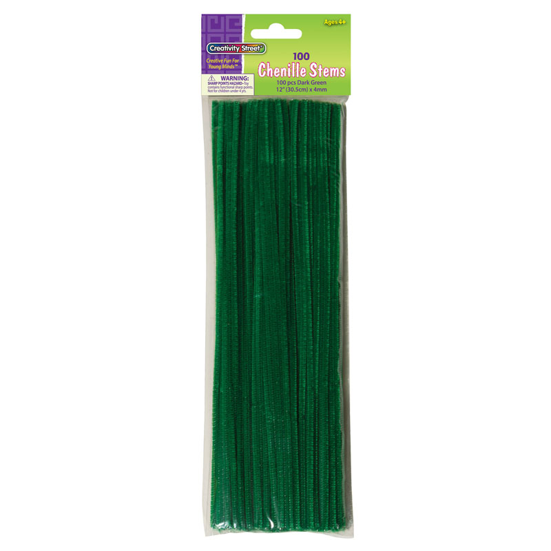 Pacon  Creativity Street Chenille Stems, Green - 12 in. - Pack of 12