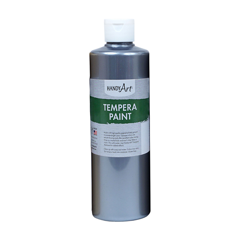 16 oz Metallic Silver Tempera Paint  3 Each