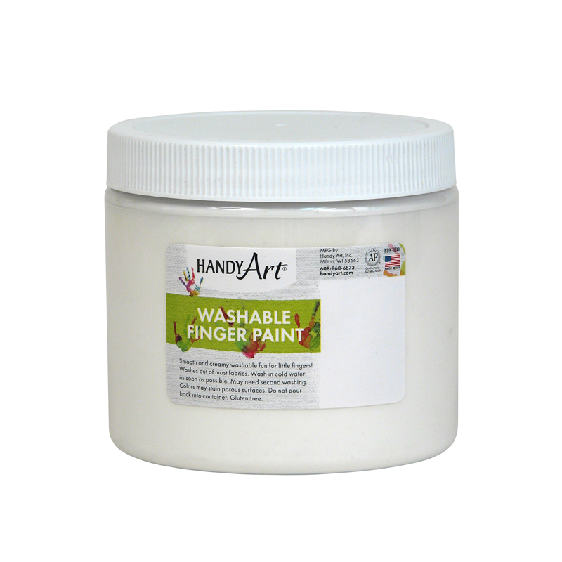 RPC241005-6 White Washable Finger Paint, 16 oz - 6 Each