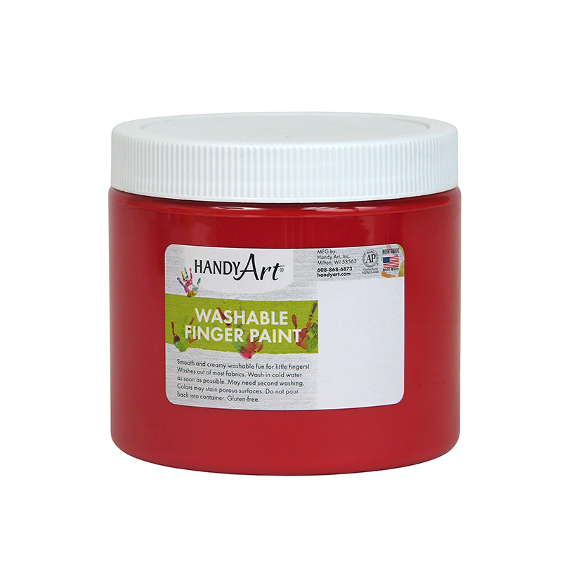 Red Washable Finger Paint, 16 oz - 6 Each