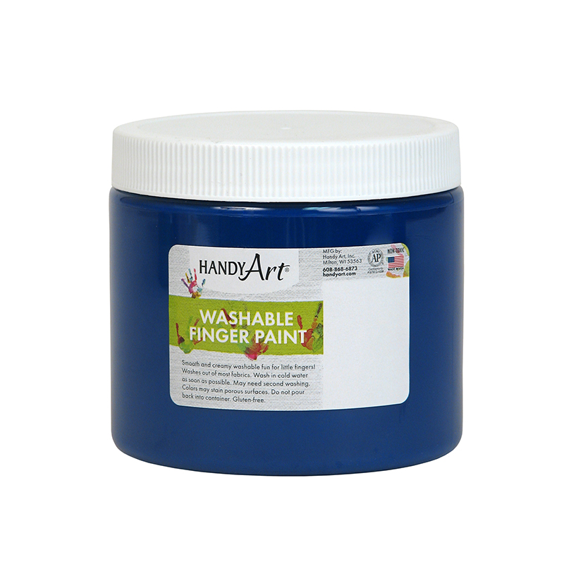 Blue Washable Finger Paint, 16 oz - 6 Each