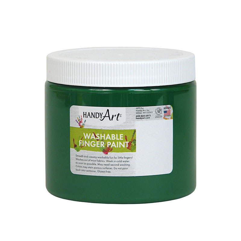 Green Washable Finger Paint, 16 oz - 6 Each