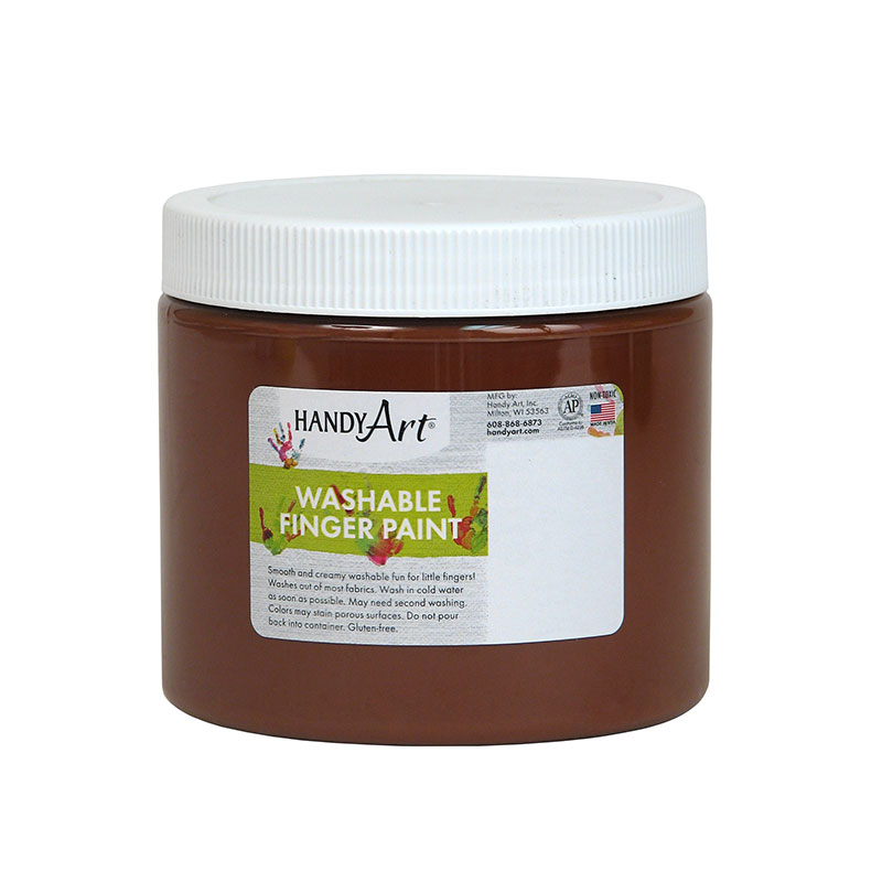 Brown Washable Finger Paint, 16 oz - 6 Each