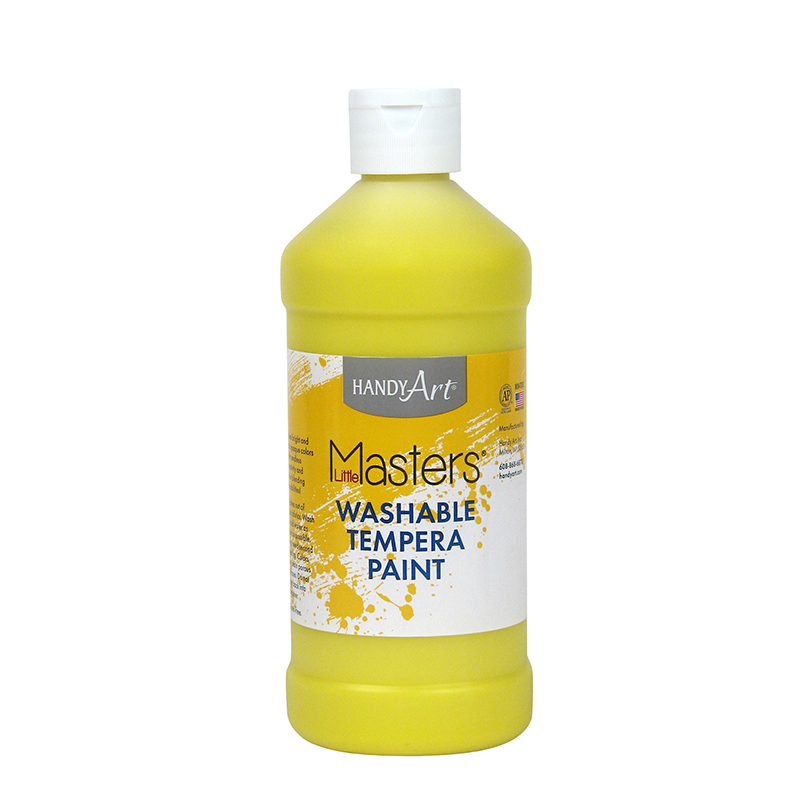 16 oz Little Masters Washable Paint, Yellow - 6 Each