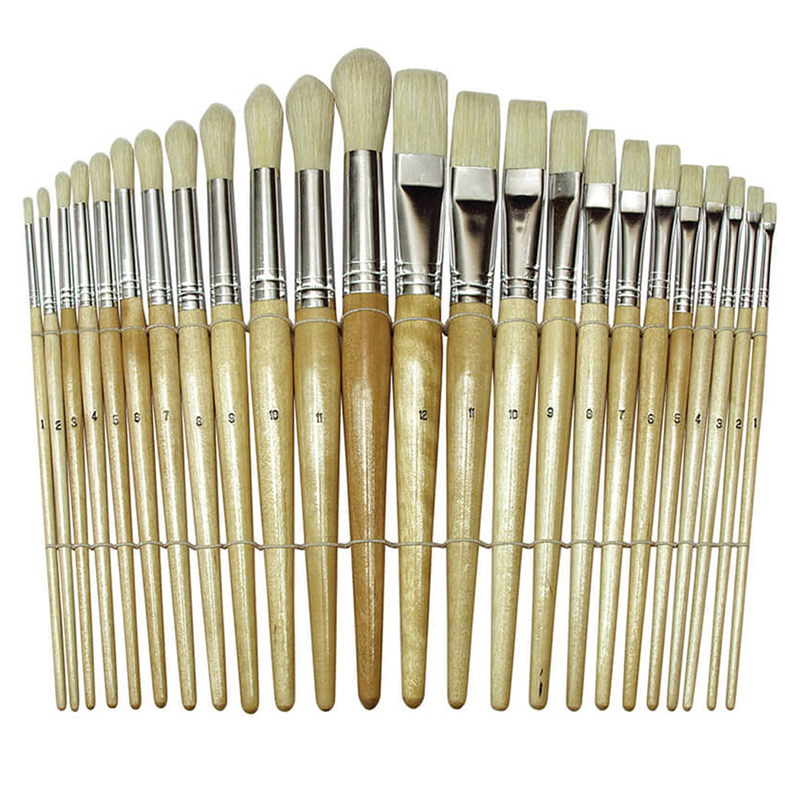 Creativity Street Wood Brushes - 24 Per Set - Set of 2
