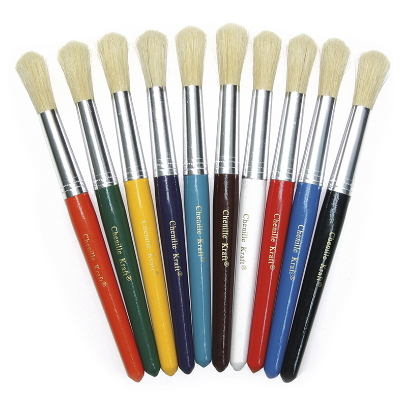 Creativity Street Colossal Brushes, Assorted - 10 Per Pack - Set of 3