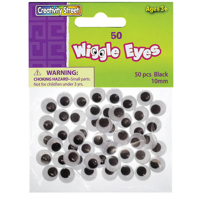 Pacon  Creativity Street Wiggle Eyes, 10 mm - Pack of 12