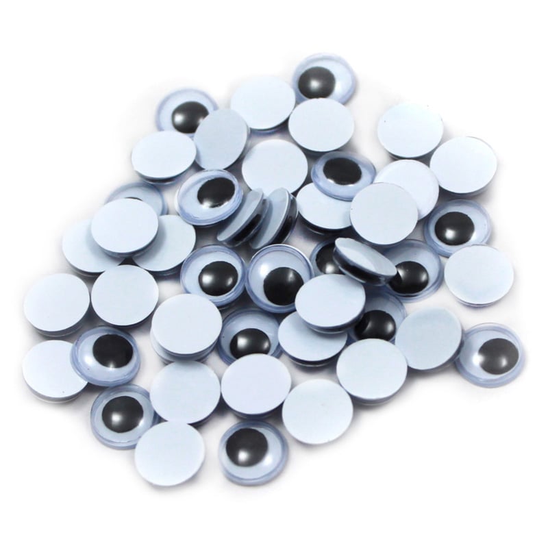 Picture of Charles Leonard CHL64510-24 10 mm Round Wiggle Eyes&#44; Black - 50 Count - Pack of 24