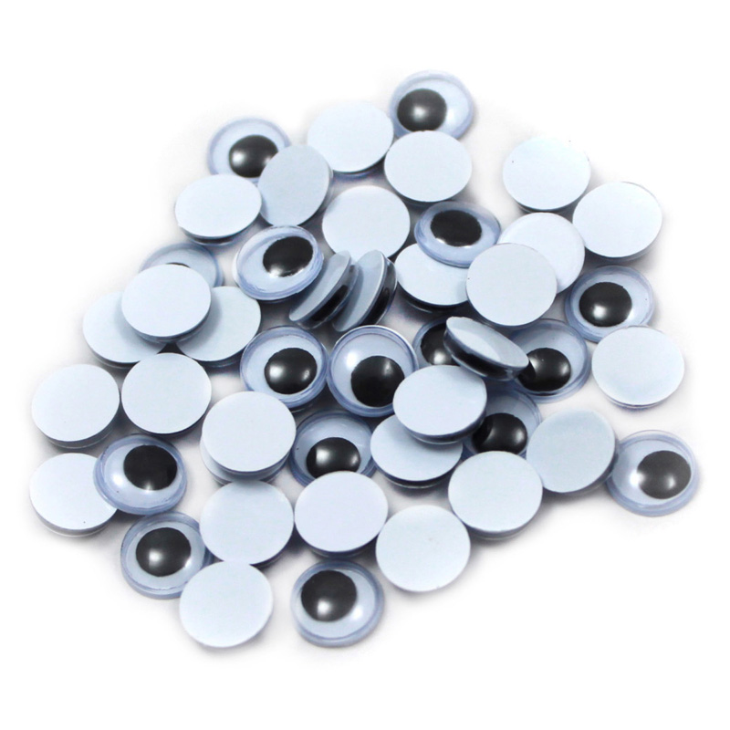 Picture of Charles Leonard CHL64507-48 7 mm Round Wiggle Eyes&#44; Black - 50 Count - Pack of 48