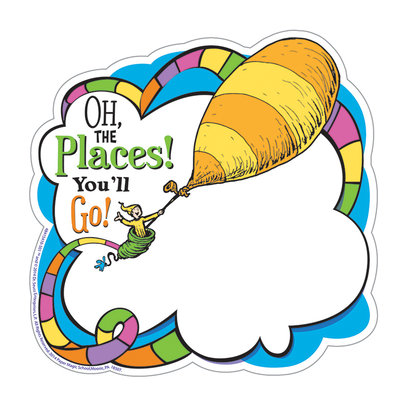 Picture of Eureka EU-841541-3 Dr Seuss Oh The Places Paper Cut Outs - Pack of 3