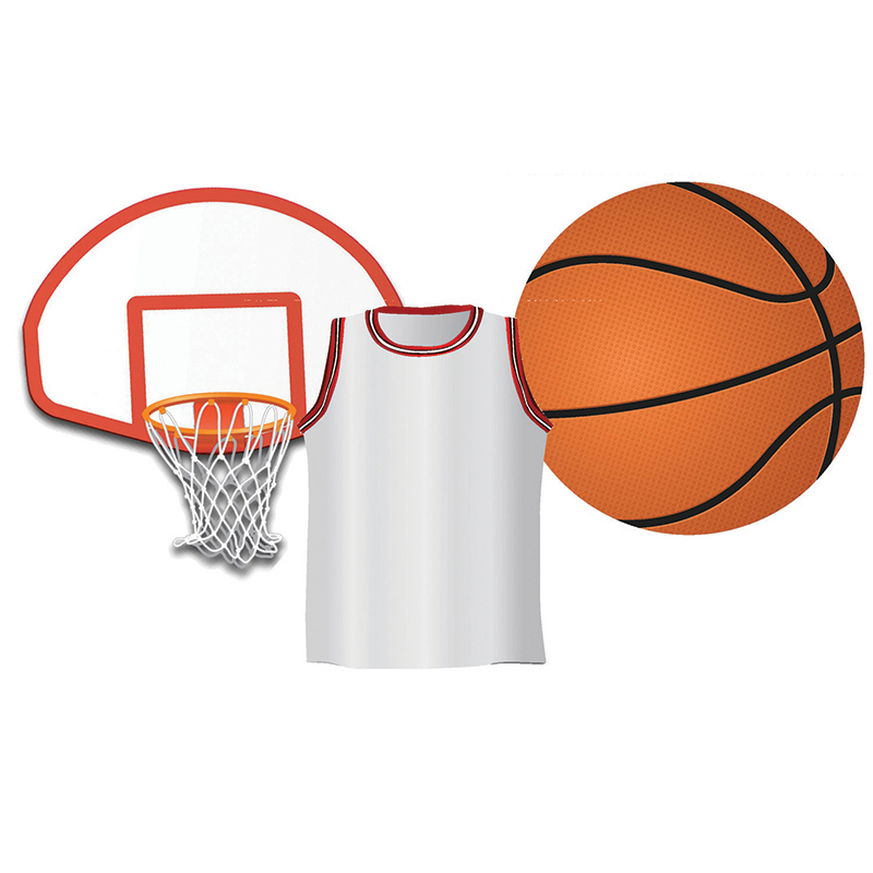 Picture of Eureka EU-841248-6 Basketball Assorted Cut Outs - Pack of 6