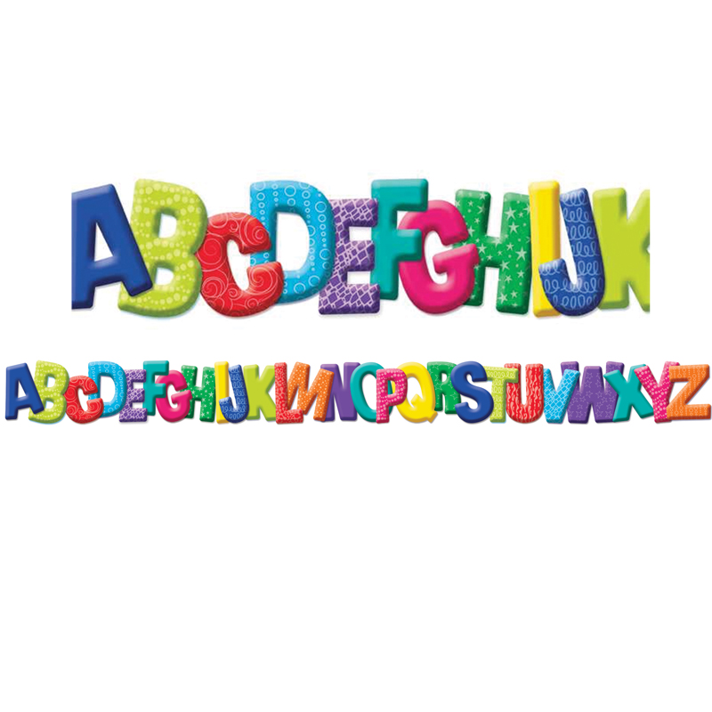 Color My World Abc Diecut Deco Trim - Pack of 6