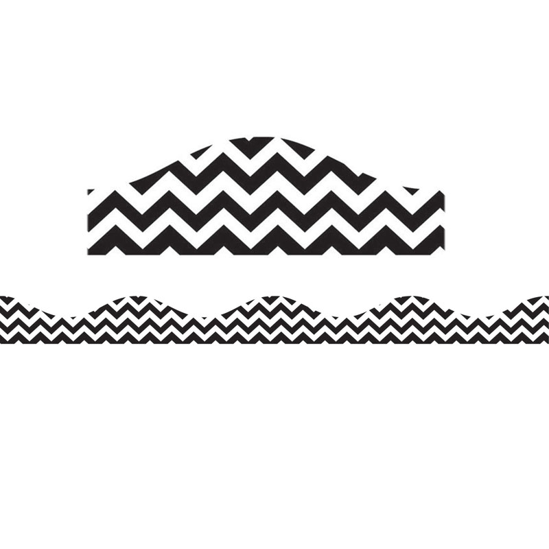 Picture of Ashley Productions ASH10196-6 Magnetic Border&#44; Black Chevron - Pack of 6