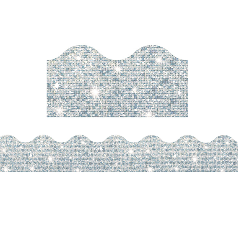 Trimmer Silver Sparkle - Pack of 6