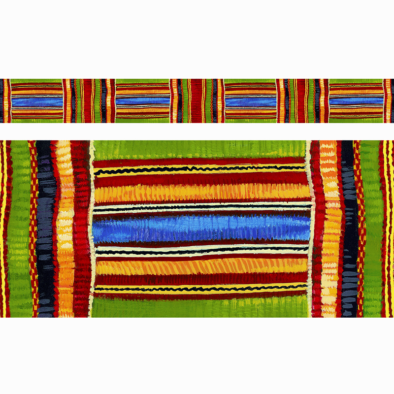 Kente Cloth Borders Straight Edge, 2.75 x 35.75 in. - 11 Per Pack - Pack of 6