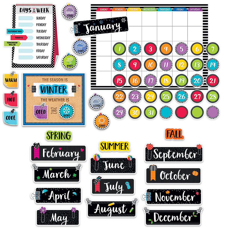 Picture of Creative Teaching Press CTP3998-2 Bold Bright Calendar Set - Set of 2