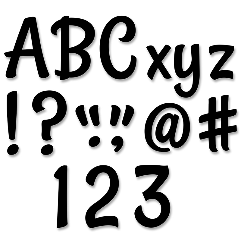 Picture of Creative Teaching Press CTP8573-3 Stylish Black Punch-Out Letters&#44; 4 in. - Pack of 3