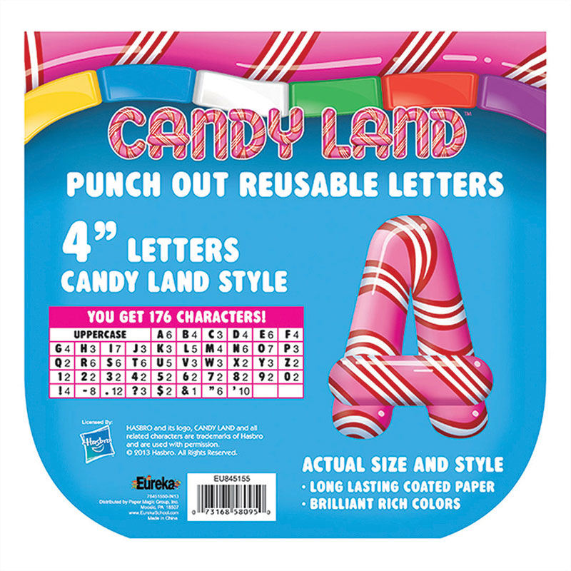 Candy Land Pepper Stripes Deco Letters - Pack of 3