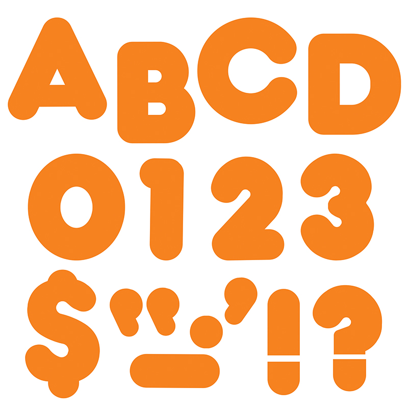 Ready Letters 4 in. Casual, Orange - Pack of 6