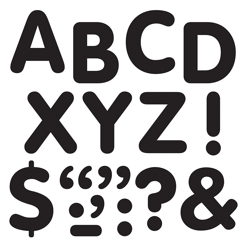 Stick-Eze 2 in. Letters & Marks, Black - Pack of 6