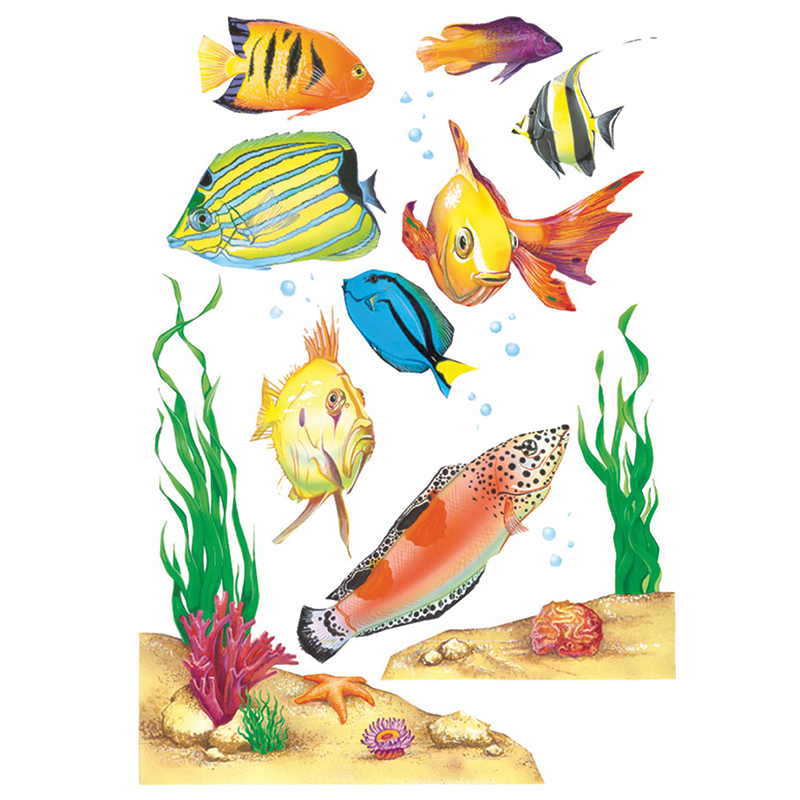 Picture of Eureka EU-83623-12 Window Cling Fish&#44; 12 x 17 in. - Pack of 12