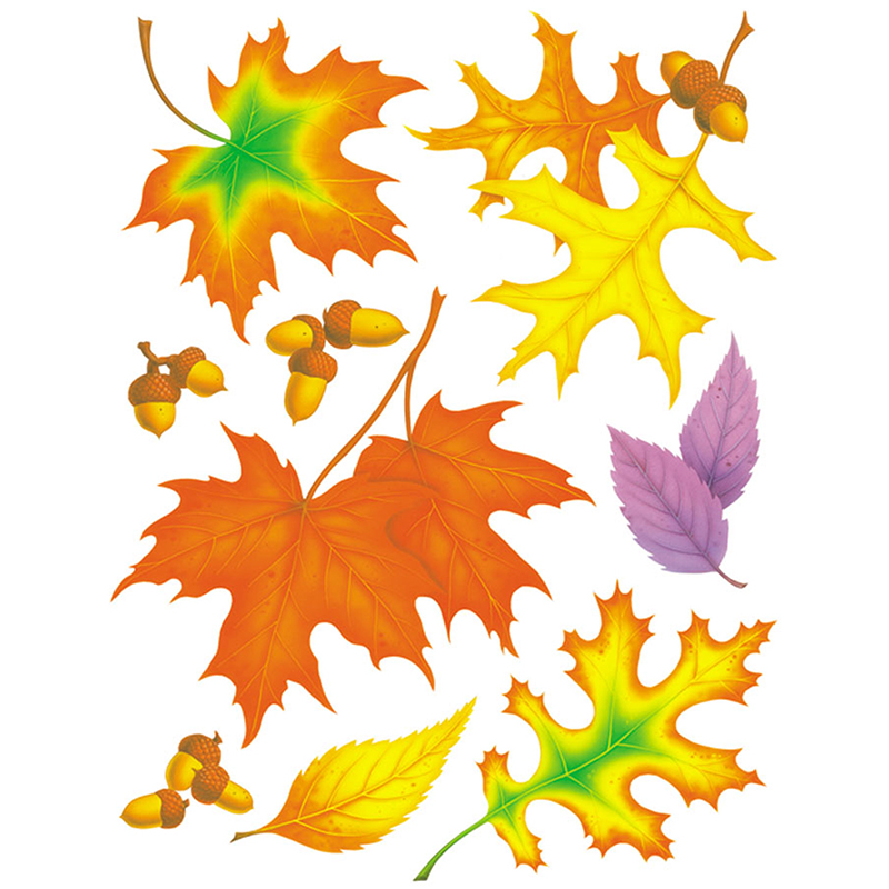 Picture of Eureka EU-836550-12 Window Cling Fall Leaves&#44; 12 x 17 in. - Pack of 12
